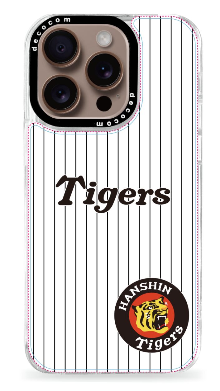 伝統の縦縞ストライプ 筆記体Tigersロゴ 阪神タイガーススマホケース