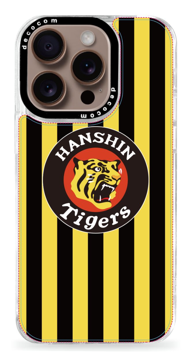 イエロー×ブラック対角線 HTロゴエンブレム 阪神タイガーススマホケース